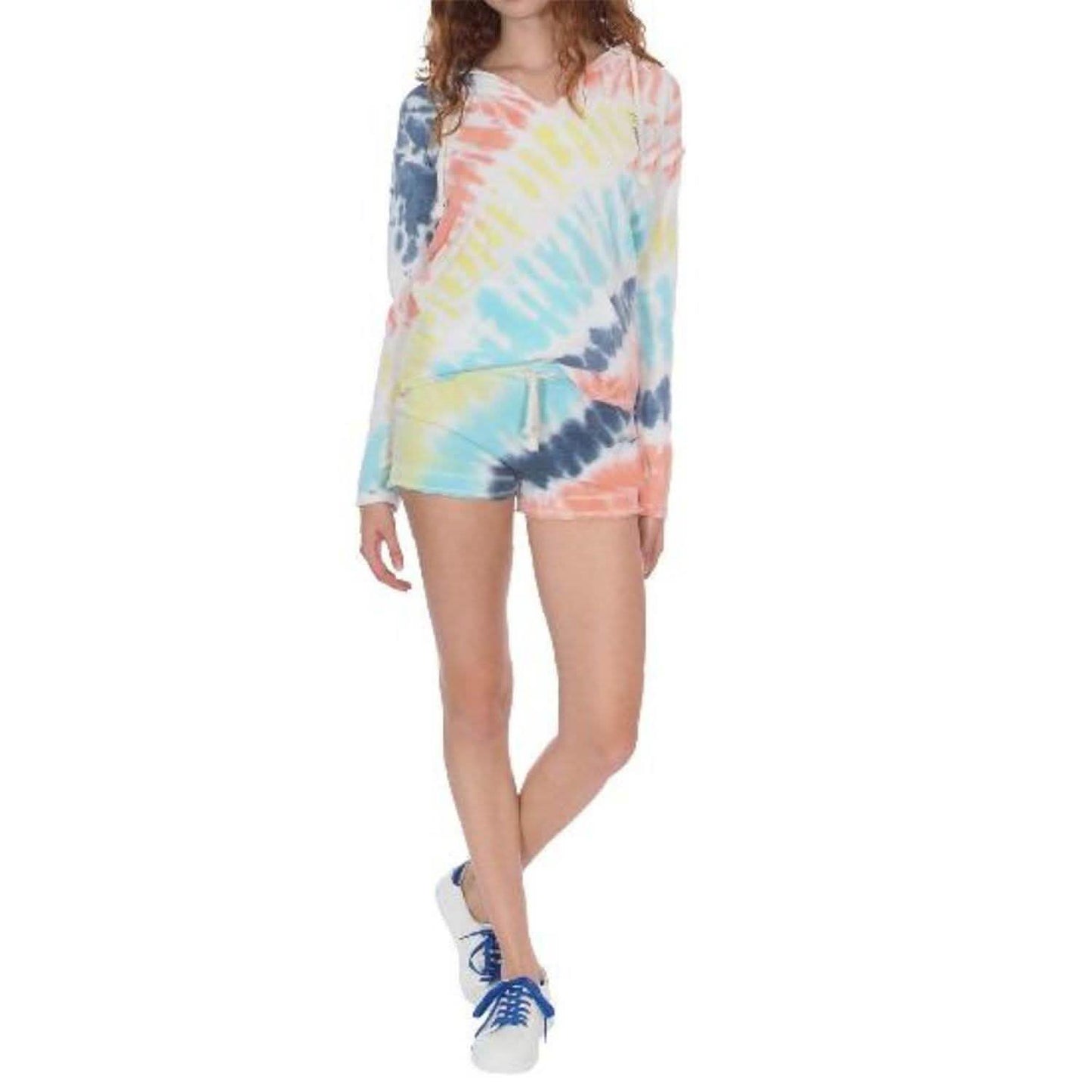 2-Piece: Tie-Dye Hoodie and Shorts Lounge Sets DailySale