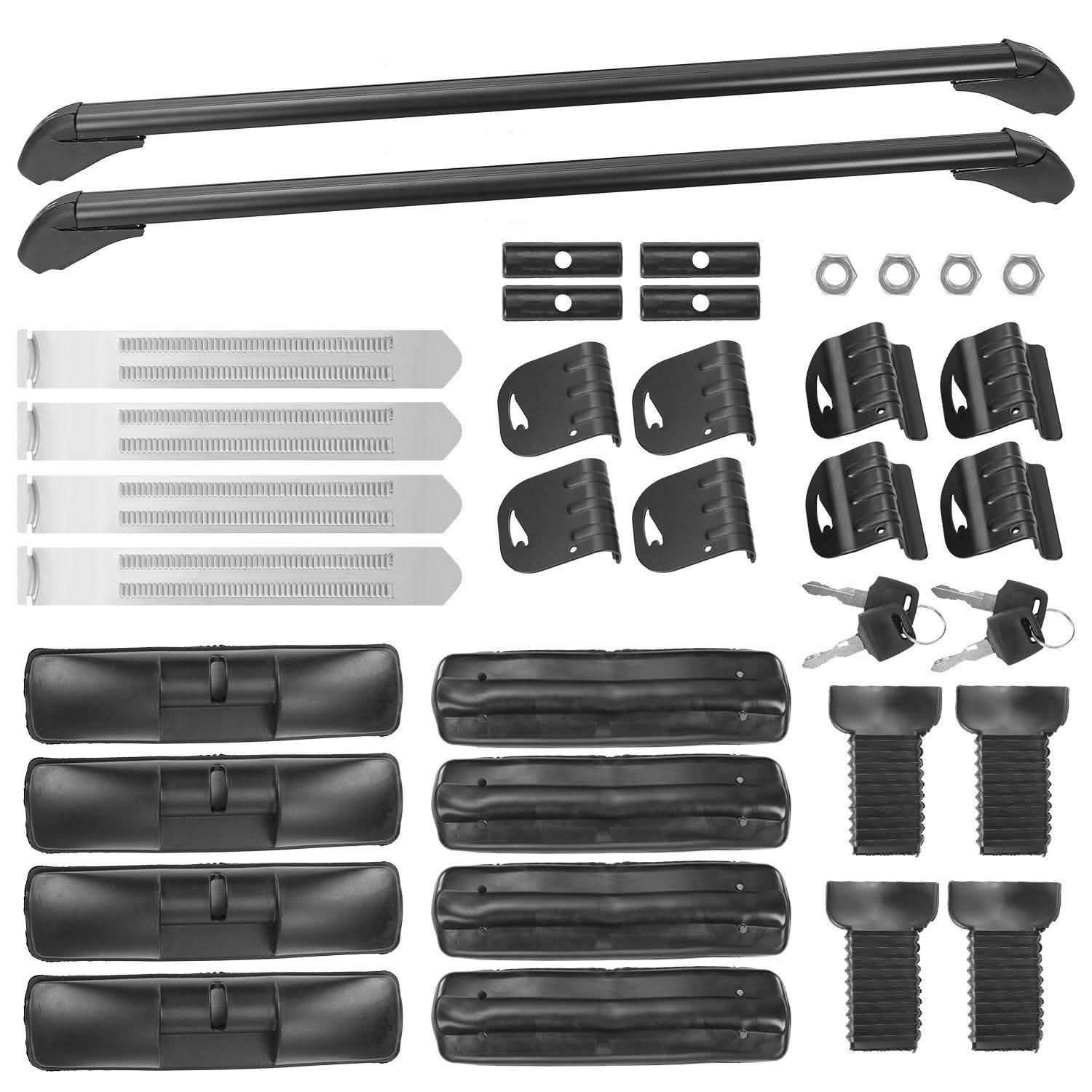 2-Piece: Universal 110CM/43-Inch Car Roof Rack Cross Bar DailySale