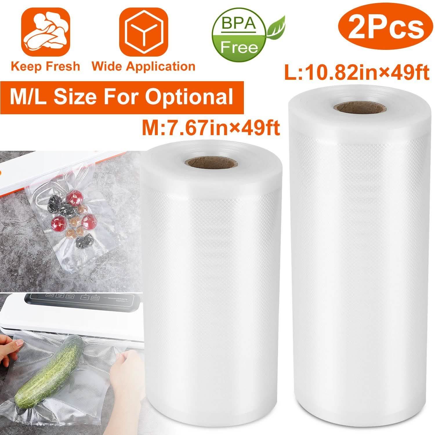 2-Piece: Vacuum Sealer Bag Rolls DailySale