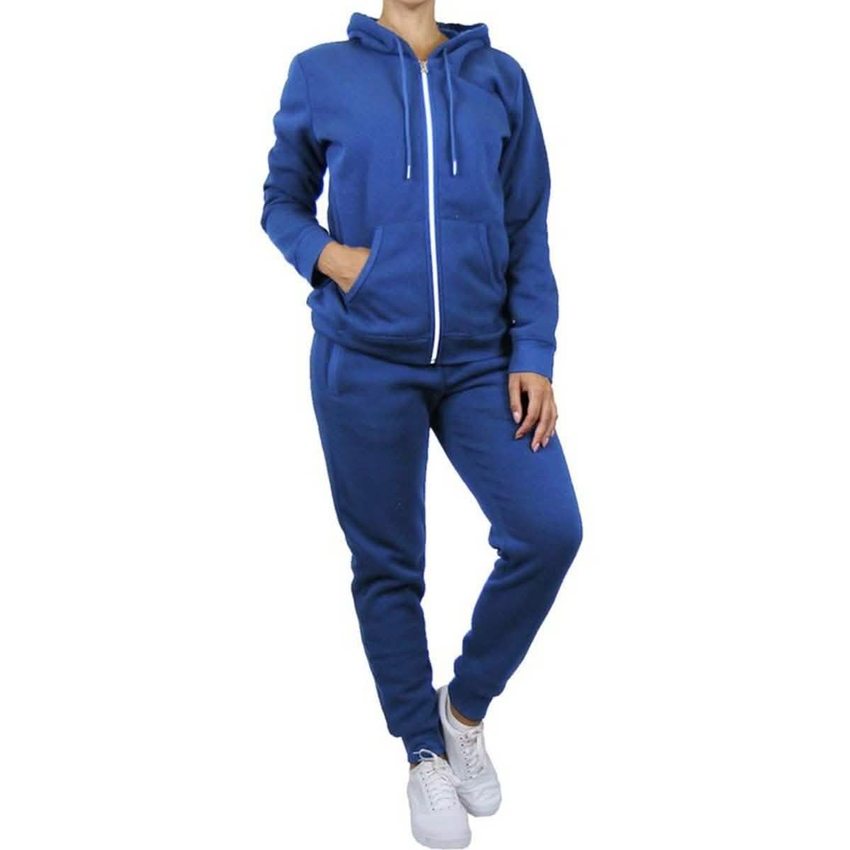 2-Piece: Women's Fleece-Lined Hoodie and Joggers Set DailySale