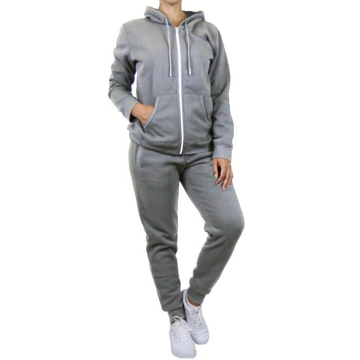 2-Piece: Women's Fleece-Lined Hoodie and Joggers Set DailySale