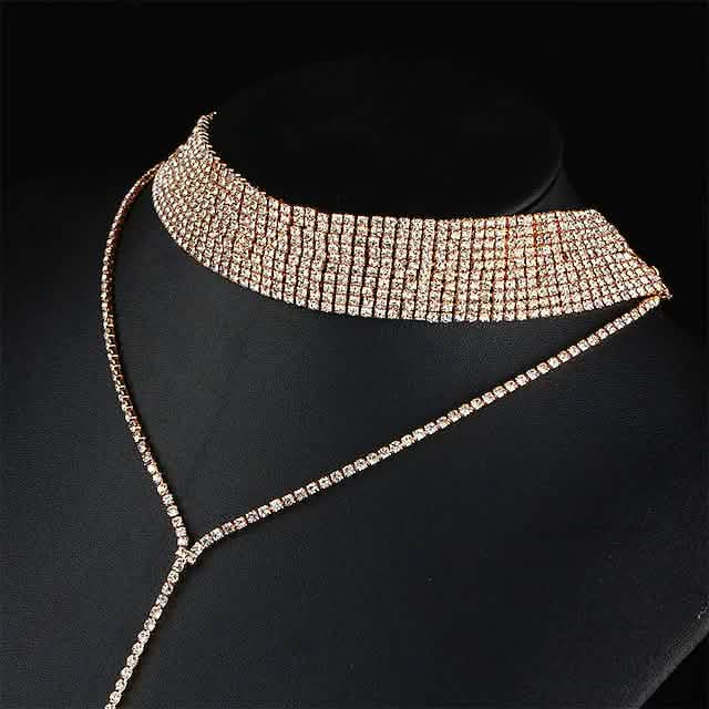 2-Piece: Women's Synthetic Diamond Y Necklace DailySale