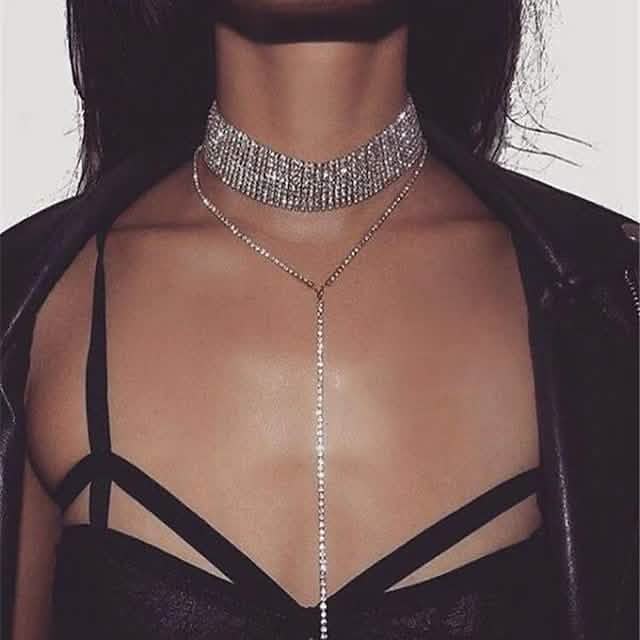 2-Piece: Women's Synthetic Diamond Y Necklace DailySale