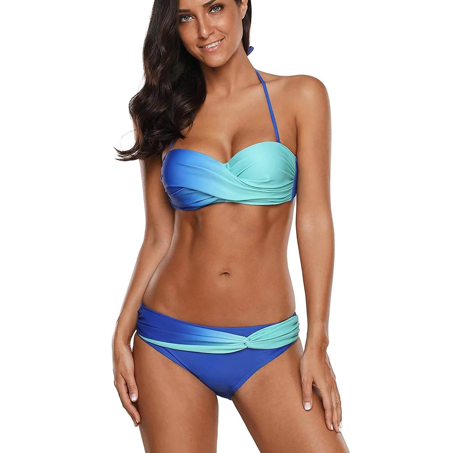 2-Piece: Women's Tie Dye Swimwear Bikini Set DailySale