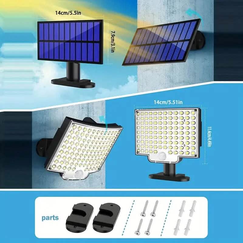 2-Pieces: 106 LED Solar Security Outdooor Lights DailySale