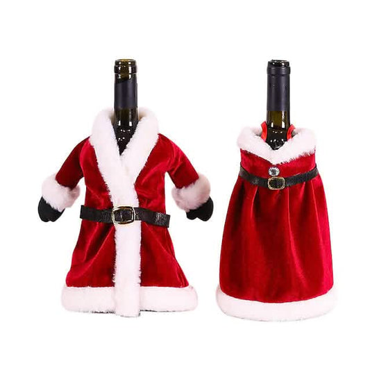 2-Pieces: Christmas Wine Bottle Cover Merry Christmas Decor DailySale