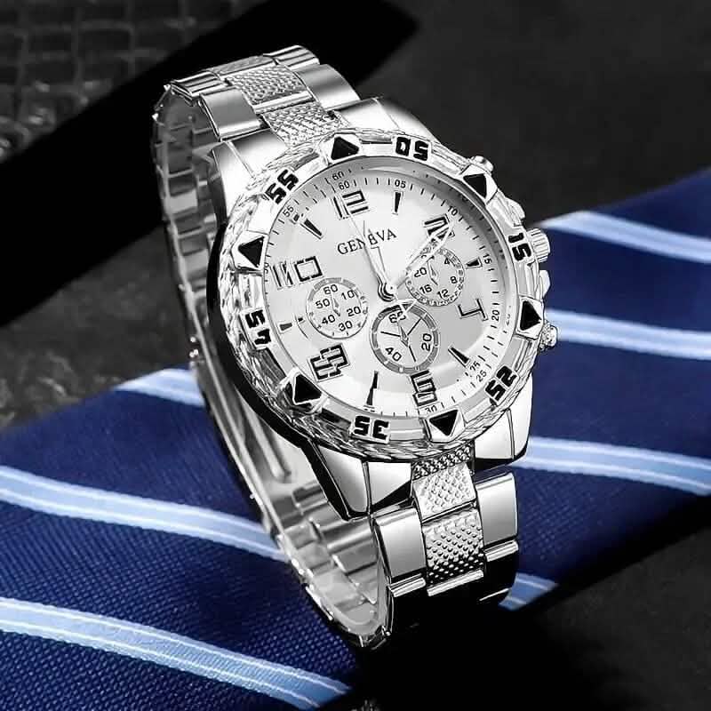 2-Pieces: High-End Fashion Handsome Quartz Wrist Watch DailySale