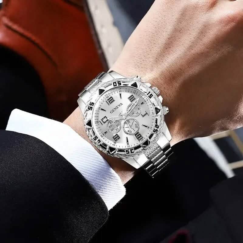 2-Pieces: High-End Fashion Handsome Quartz Wrist Watch DailySale
