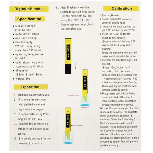 2-Pieces: PH Meter TDS EC LCD Water Purity PPM Filter Hydroponic Pool Tester Tool DailySale