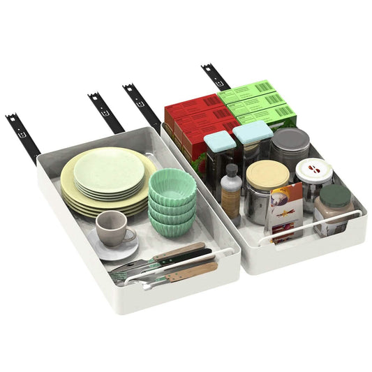 2-Pieces: Pull Out Cabinet Organizers DailySale