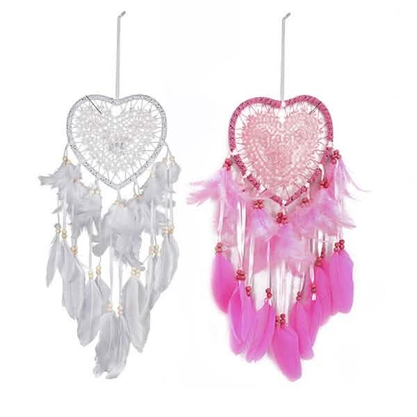 2-Pieces: Romantic LED Dream Catcher with Feather Dreamcatcher Night Light DailySale