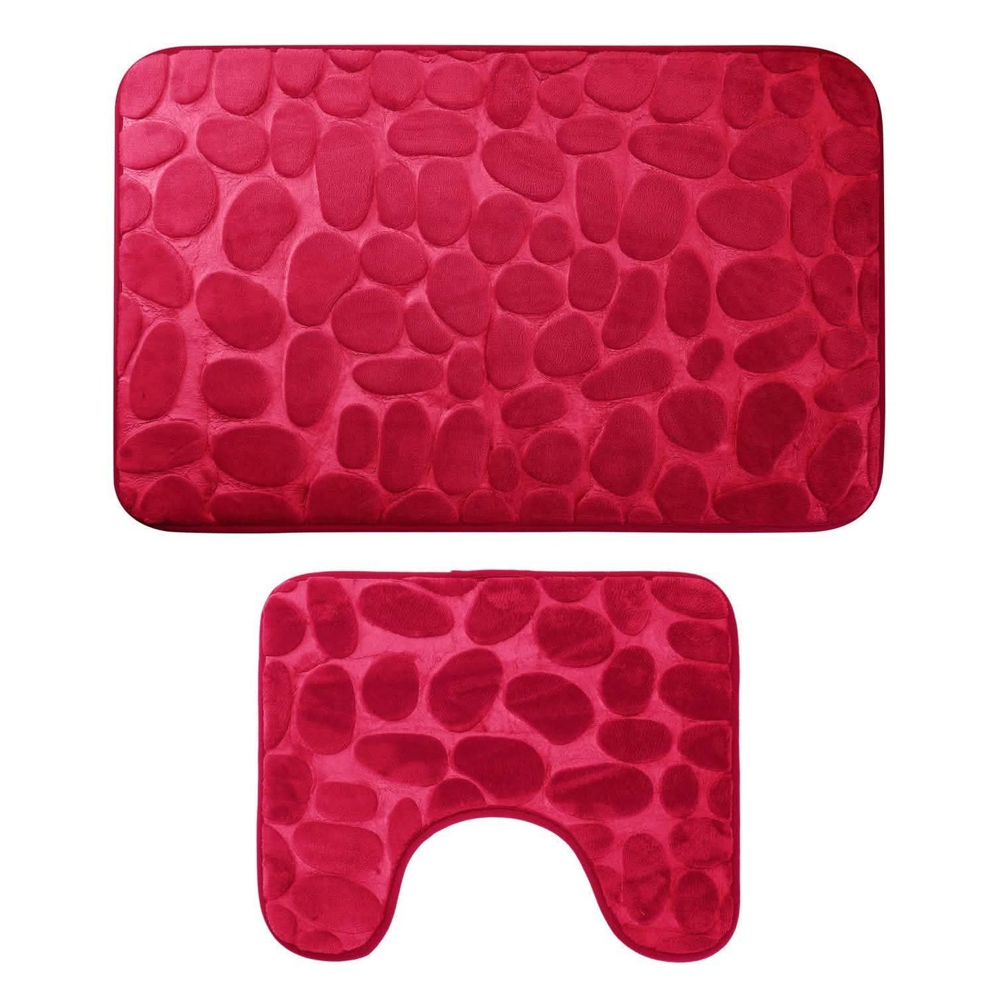 2-Pieces Set: Bathroom Rugs Luxury Flannel Non-Slip DailySale