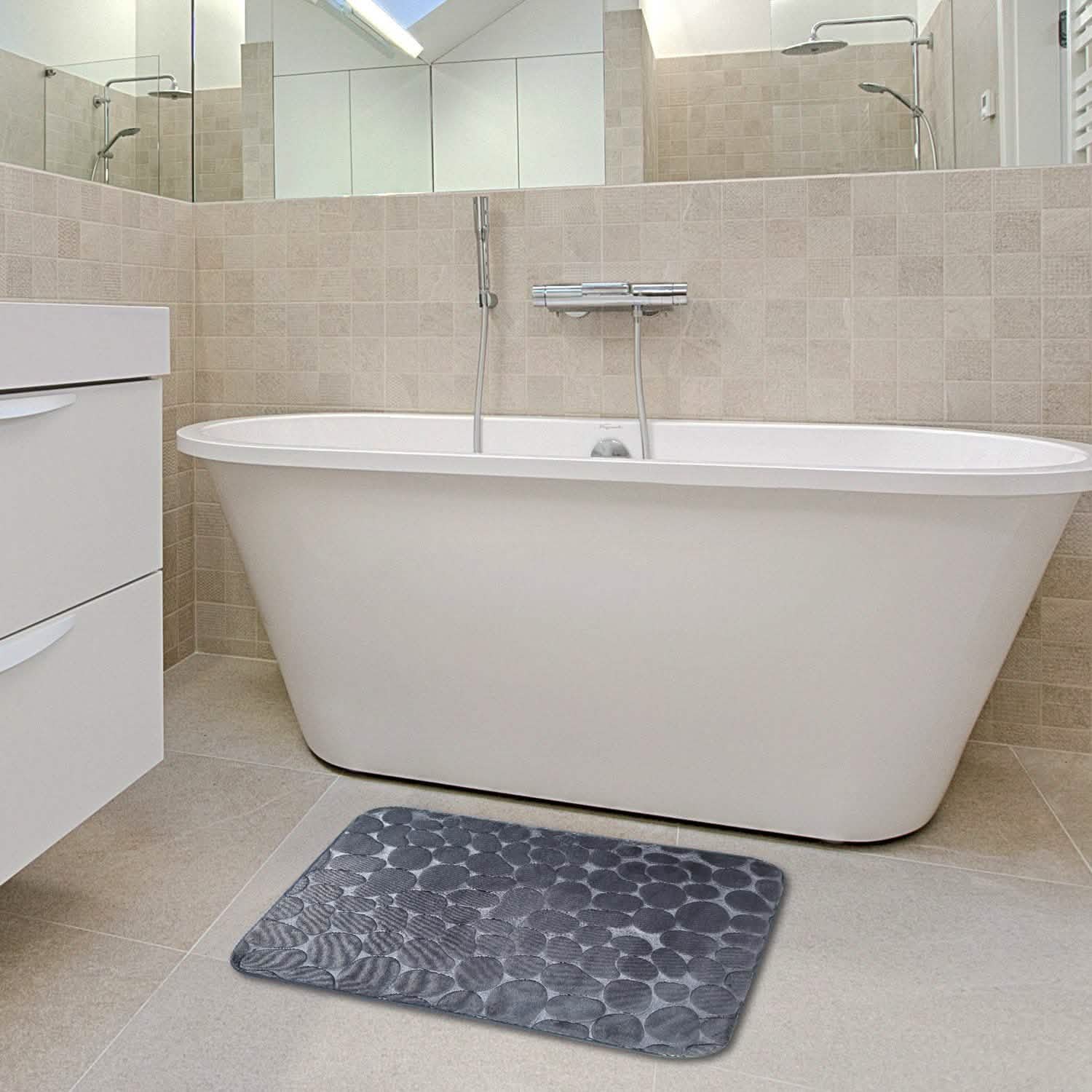2-Pieces Set: Bathroom Rugs Luxury Flannel Non-Slip DailySale