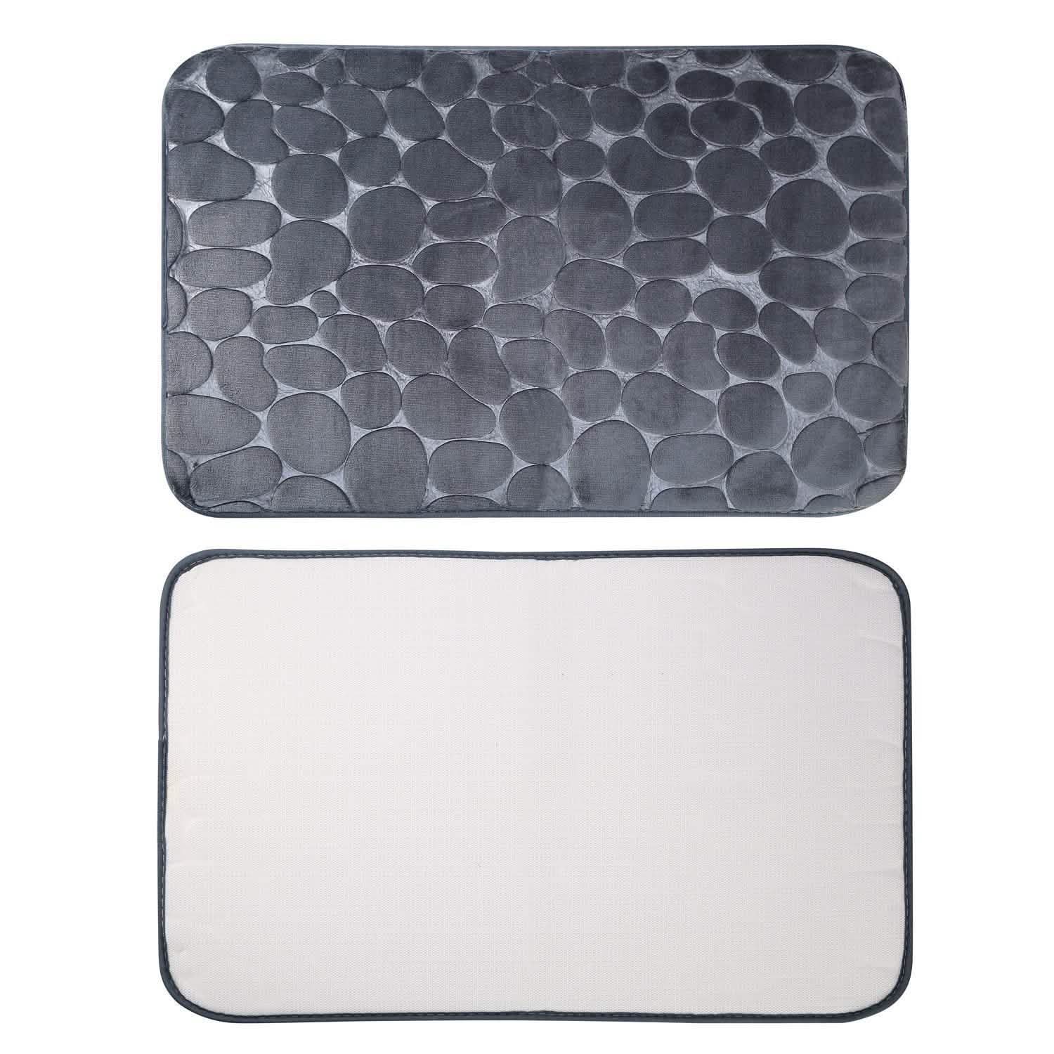 2-Pieces Set: Bathroom Rugs Luxury Flannel Non-Slip DailySale
