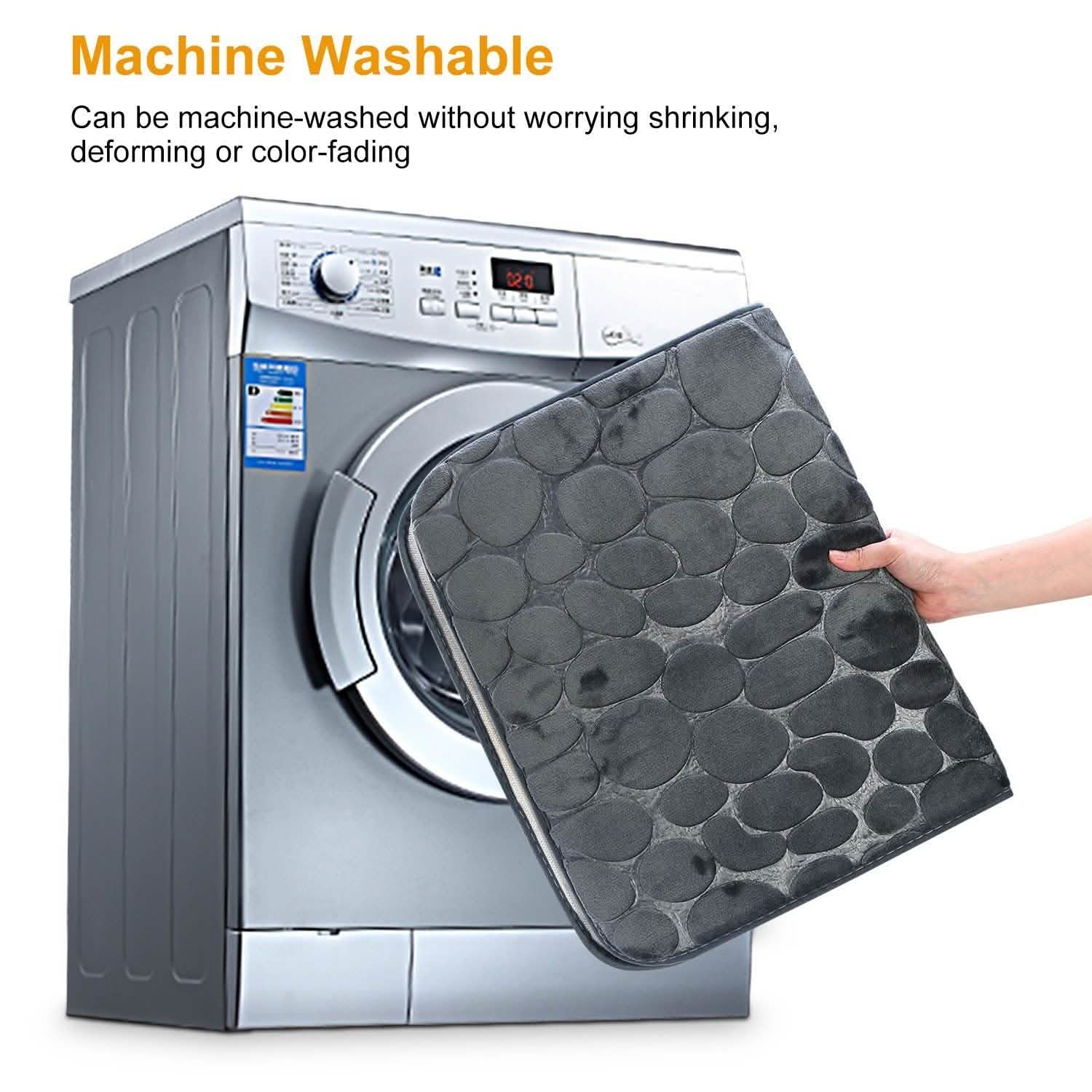 2-Pieces Set: Bathroom Rugs Luxury Flannel Non-Slip DailySale