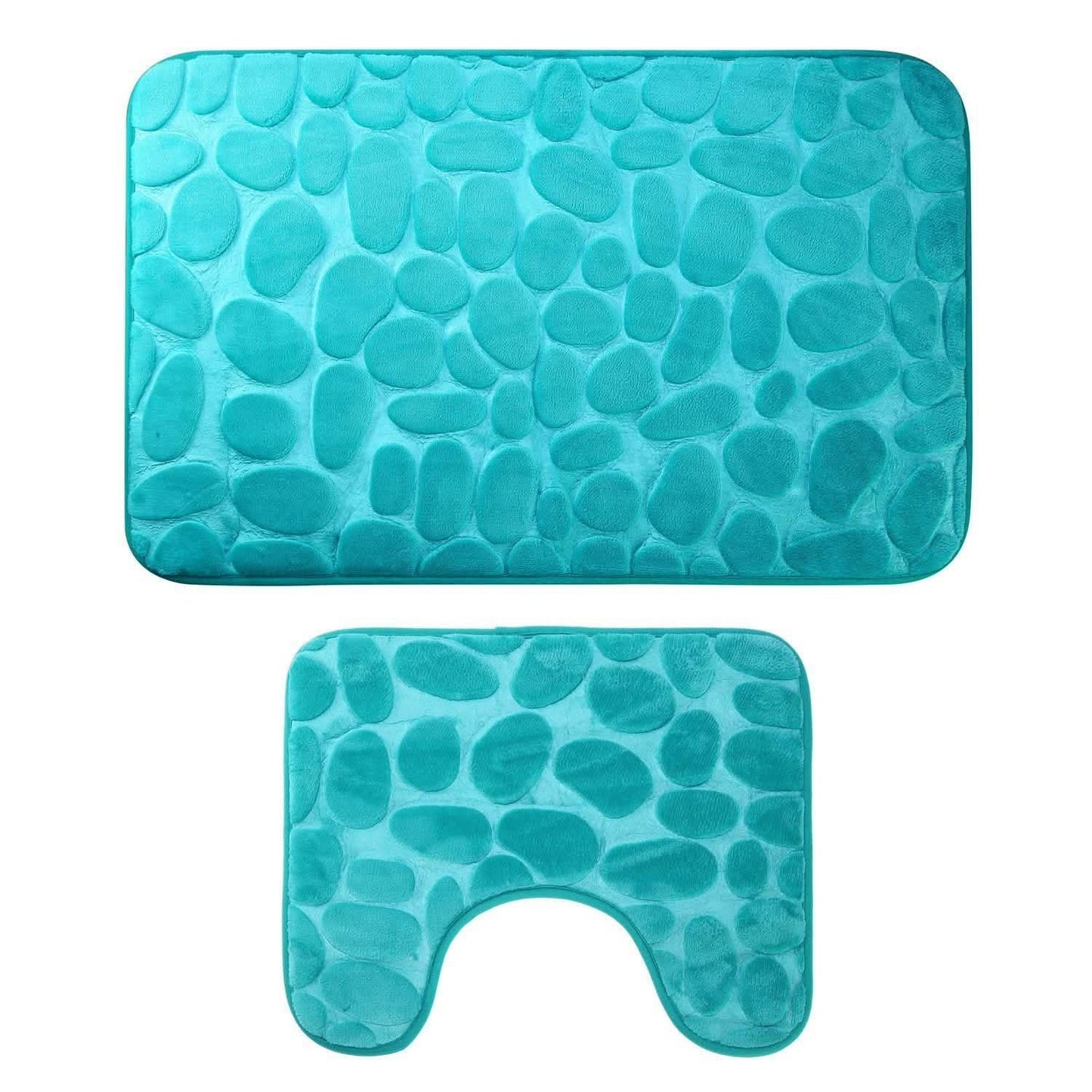 2-Pieces Set: Bathroom Rugs Luxury Flannel Non-Slip DailySale