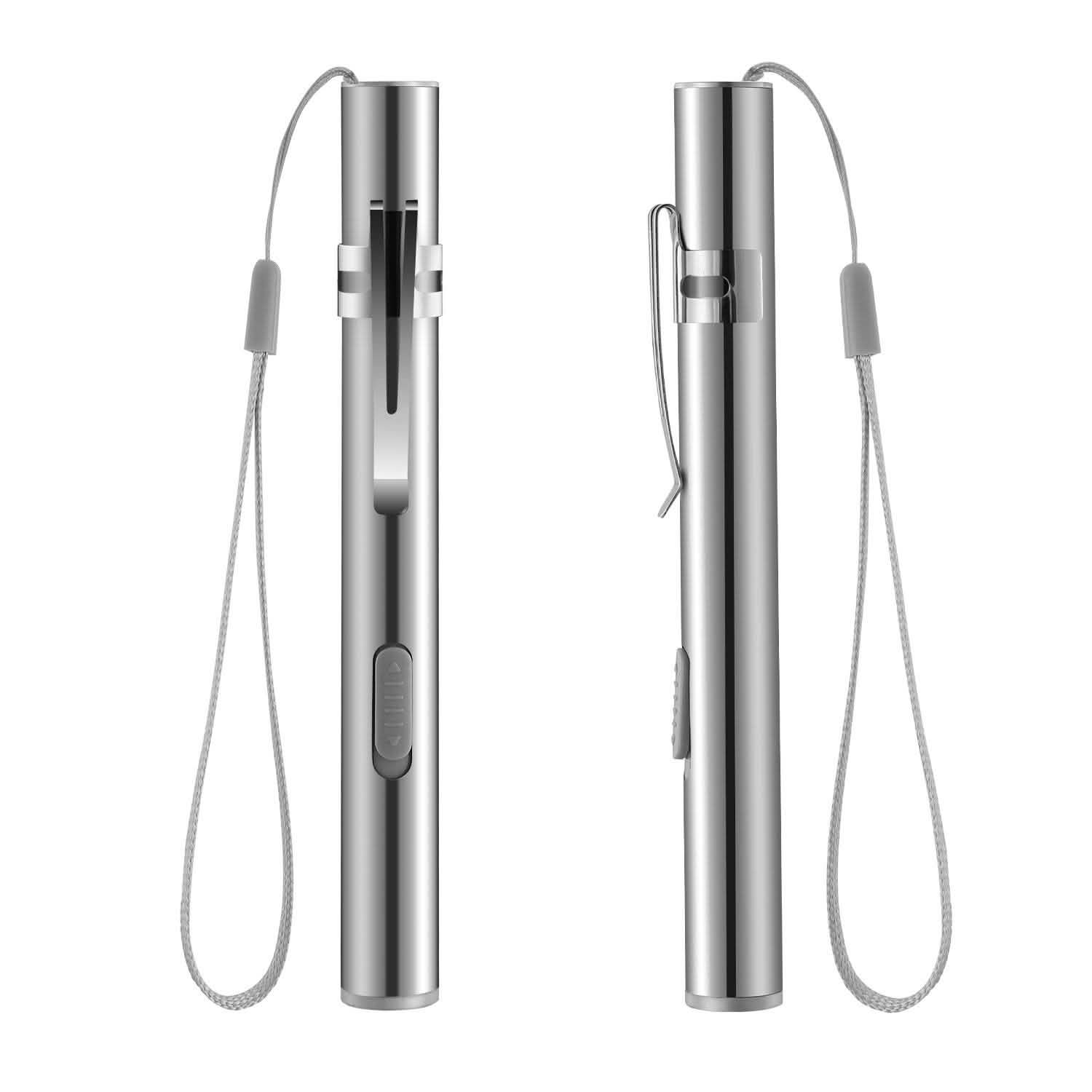 2-Pieces: Stainless Steel Flashlight Repair Water Resistant for Medical Students DailySale