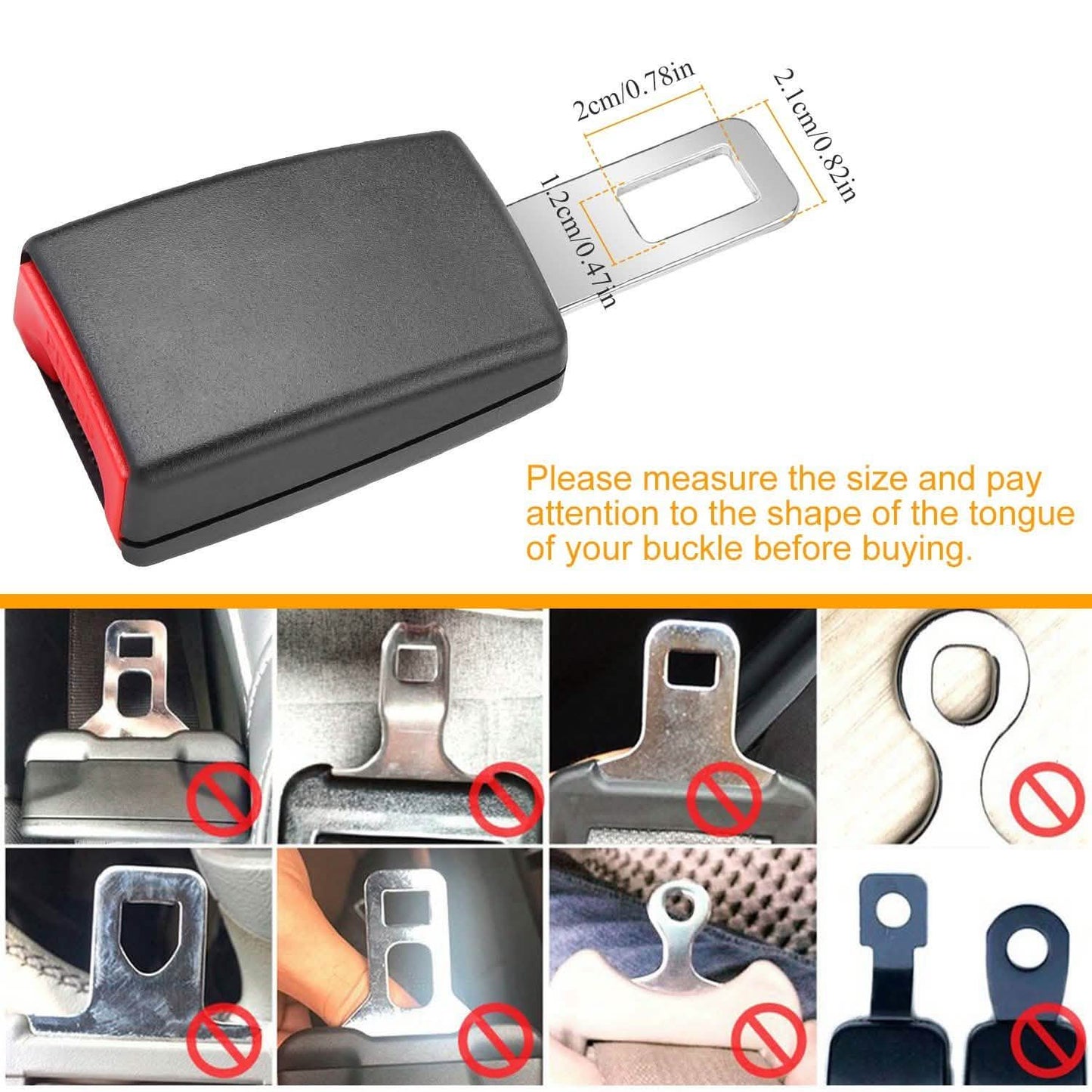 2-Pieces: Universal Car Extension Socket Buckles DailySale