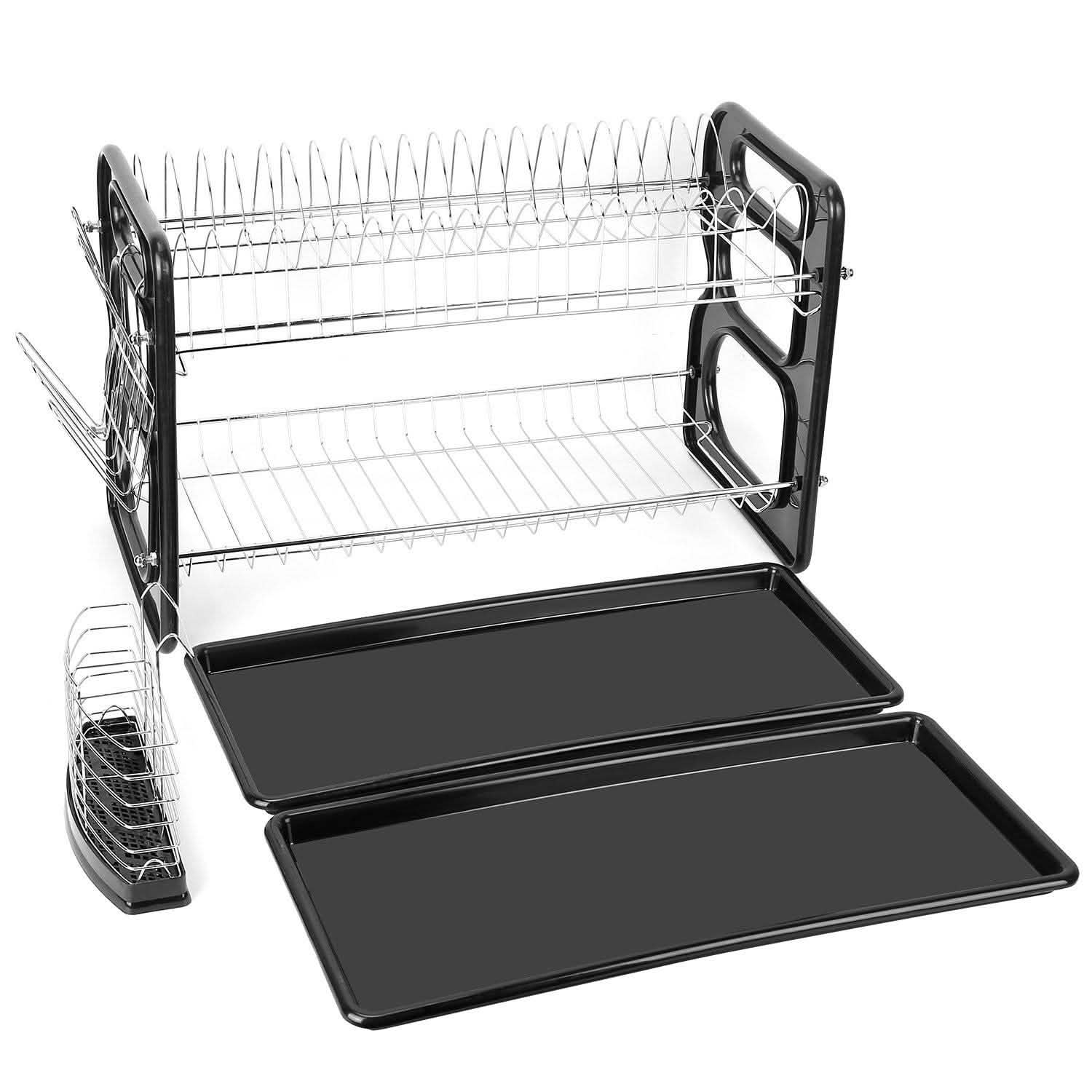 2-Tier Dish Drying Rack Drainboard Set DailySale