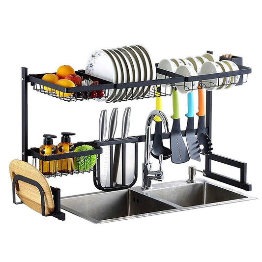 2-Tier Over the Sink Dish Drying Rack DailySale