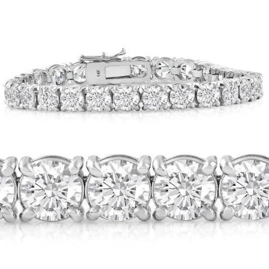 20 Ct Lab Grown Diamond Tennis Bracelet 14k White Gold 7" DailySale