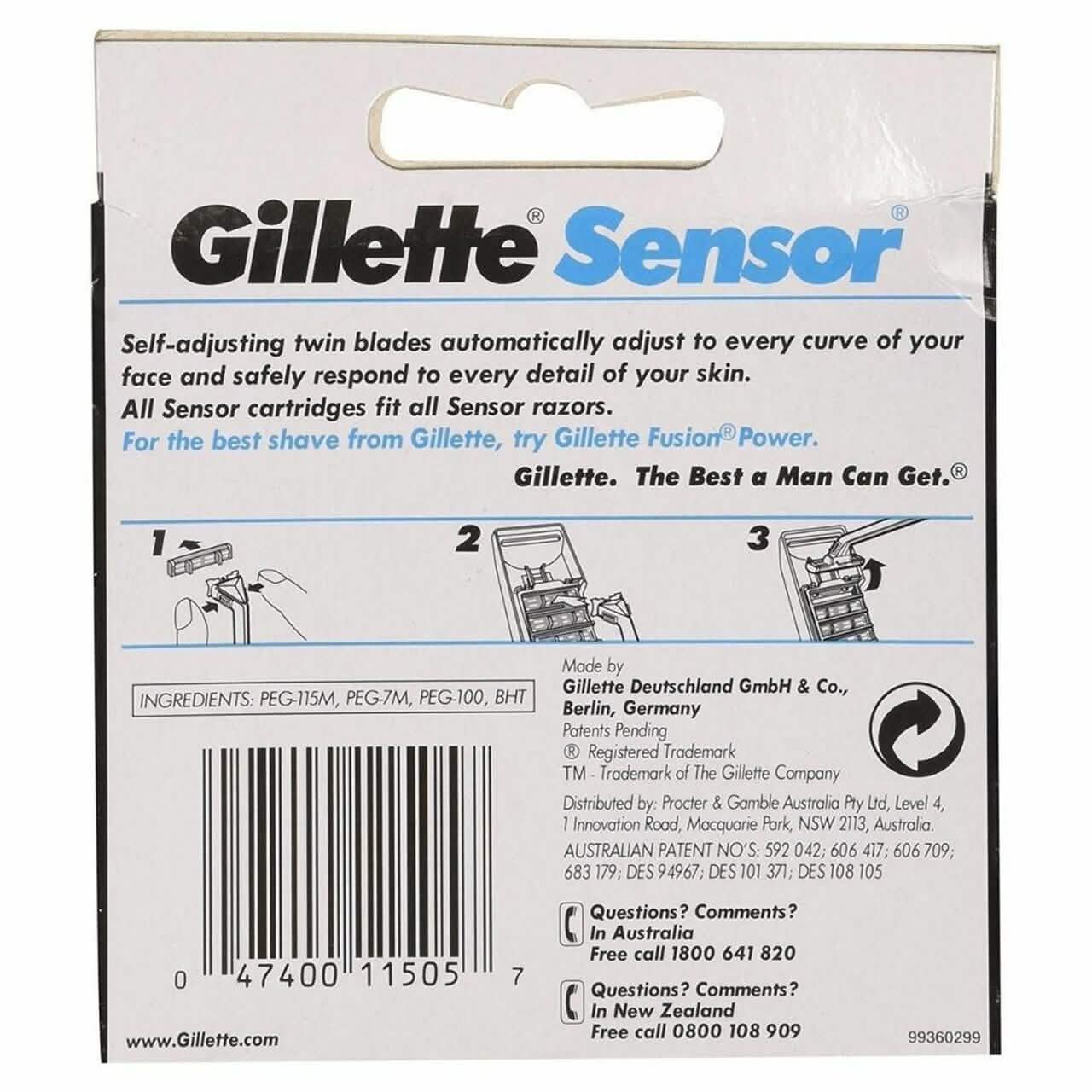 20-Pack: Gillette Sensor Razor Refill Cartridges DailySale