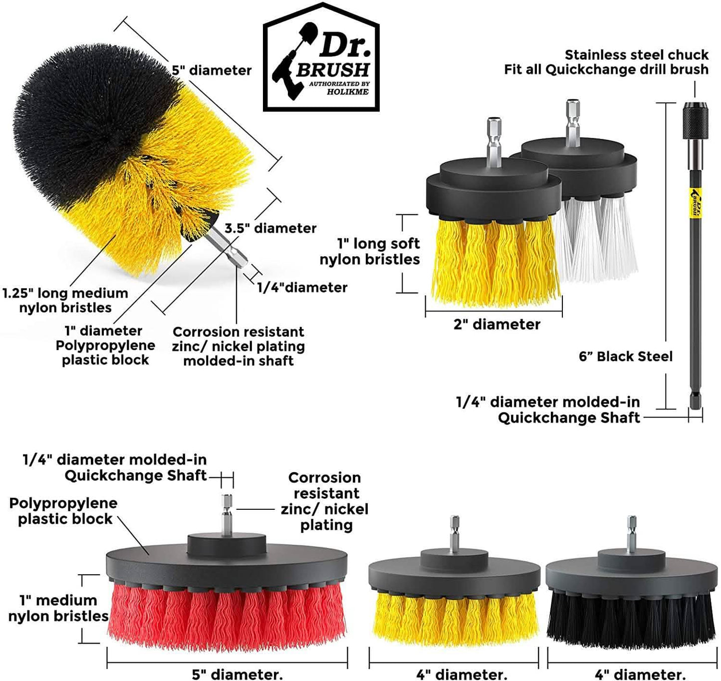 20-Pack: Holikme Drill Brush Attachments Set DailySale