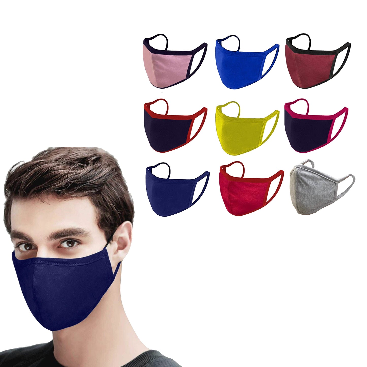 20-Pack: Non-Medical 2-Ply Anti-Bacterial Breathable Fabric Assorted Masks DailySale