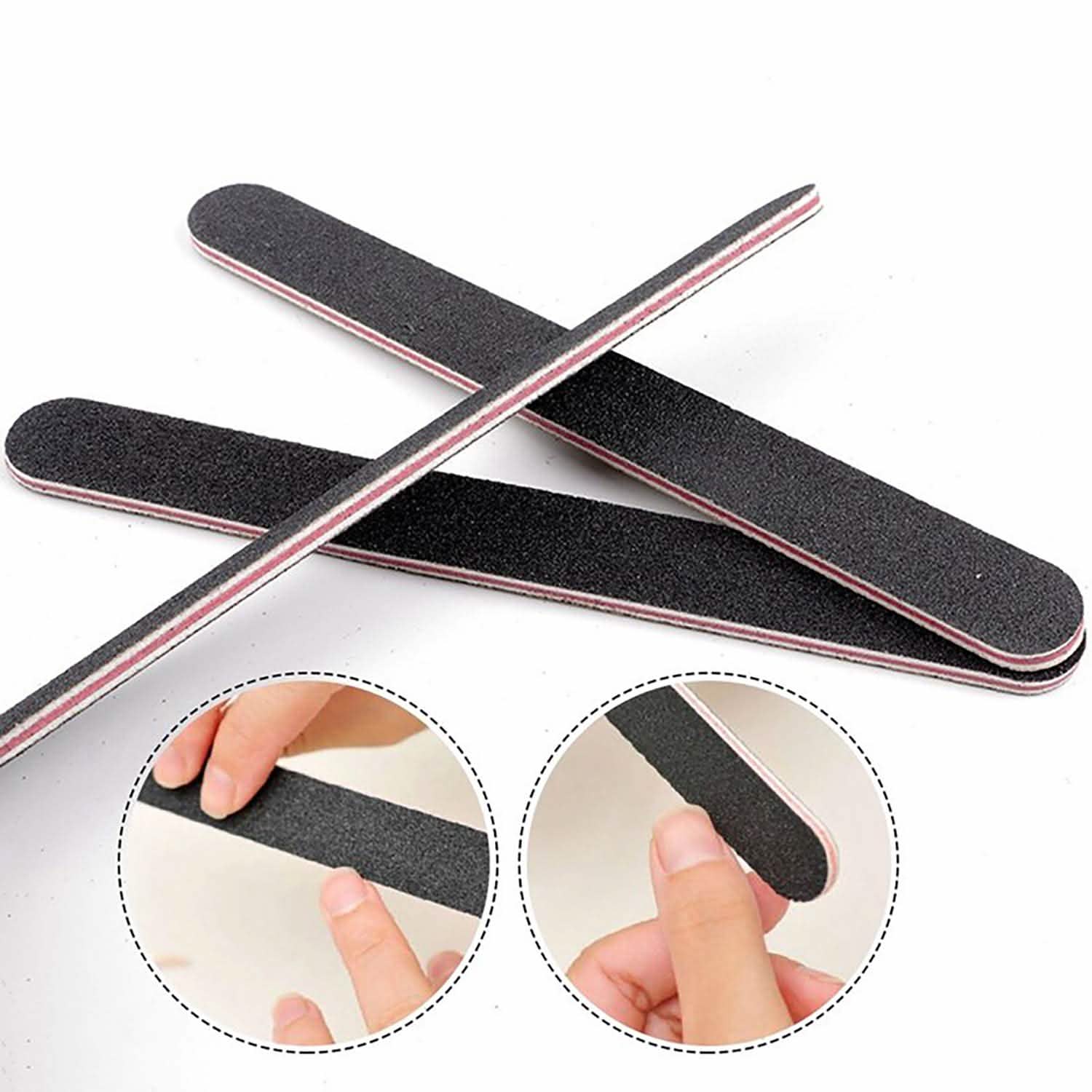 20-Pack: Professional Double Sided 100/180 Grit Nail Files DailySale