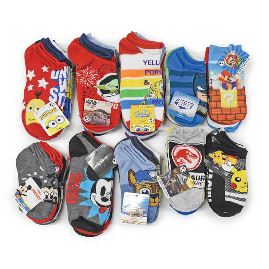 20-Pair: Licensed Assorted Kids' No-Show Socks DailySale