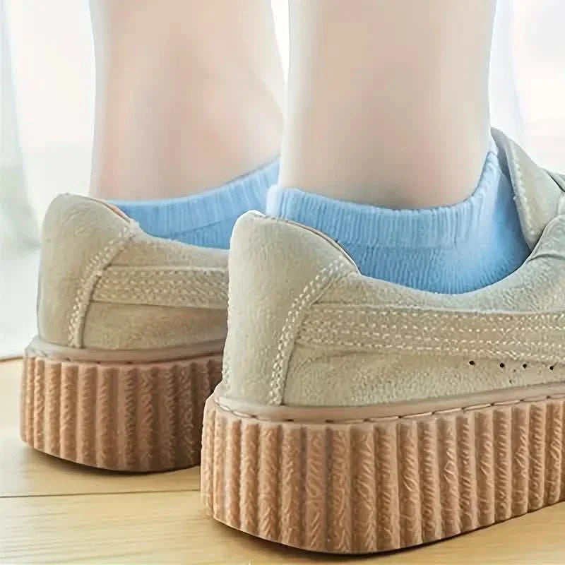 20-Pairs: Candy Color Socks, Casual & Breathable Low Cut Ankle Socks, Women's Stockings & Hosiery DailySale
