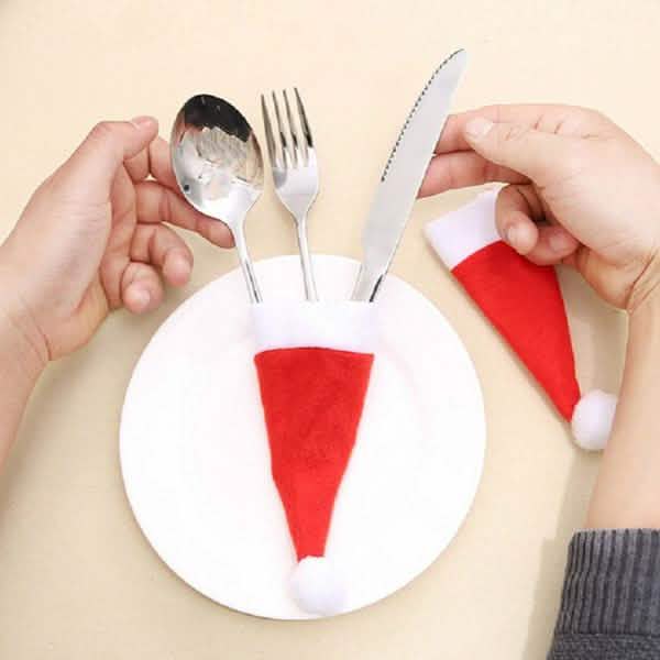 20-Piece: Christmas Santa Hat Silverware Storage Bag DailySale