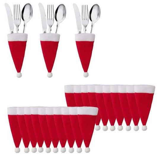 20-Piece: Christmas Santa Hat Silverware Storage Bag DailySale
