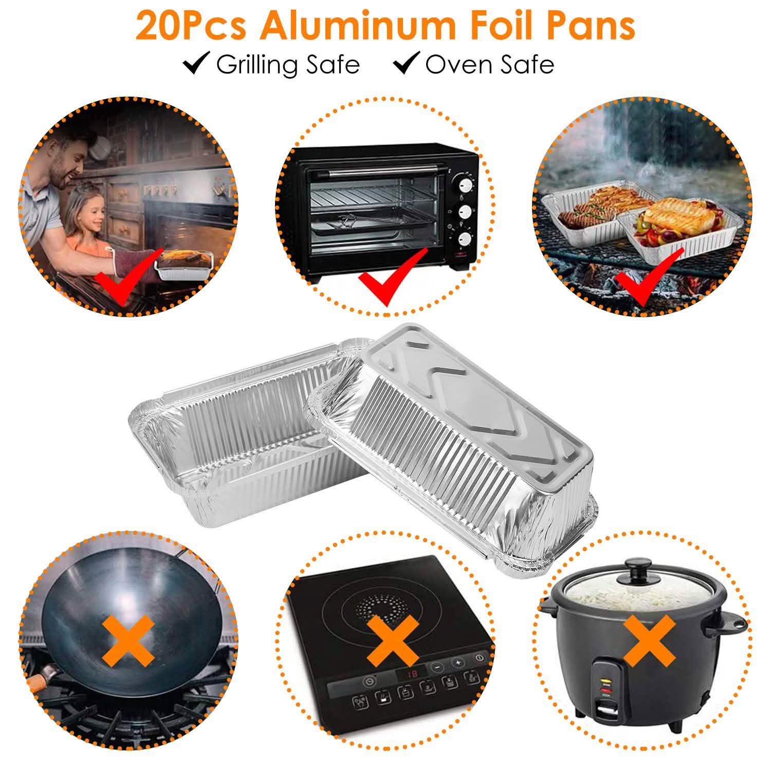 20-Piece: Disposable Aluminum Foil Pans DailySale