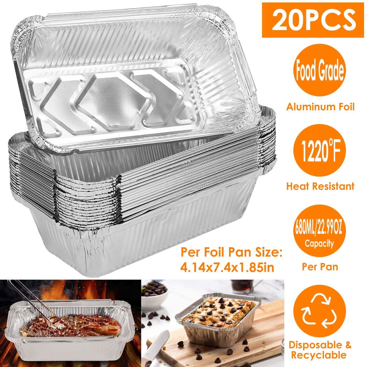 20-Piece: Disposable Aluminum Foil Pans DailySale