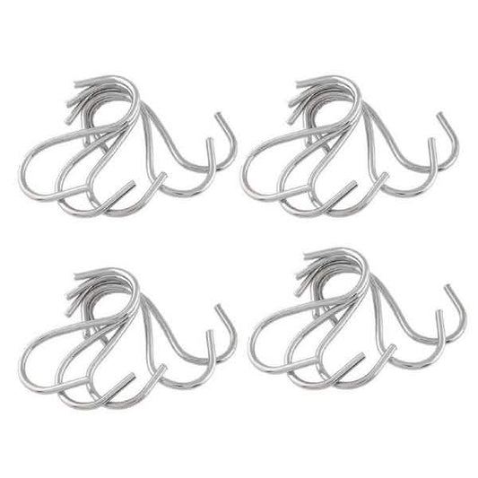 20-Piece: Household Holder Kitchen Stainless Steel S Shaped Hooks DailySale