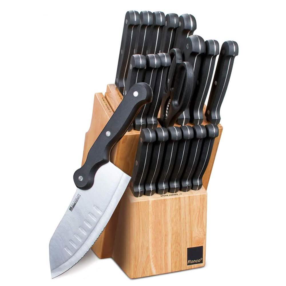 20-Piece: Professional Kitchen Knife Set with Knife Block DailySale