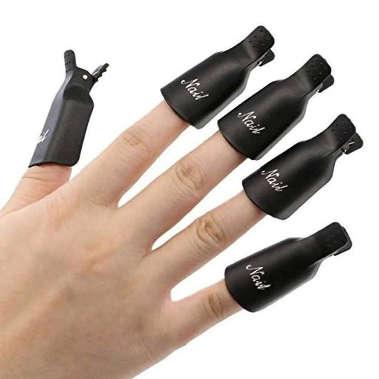 20-Piece Set: Plastic Acrylic Nail Art Soak Off Cap Clip UV Gel Polish Remover Wrap Tool DailySale