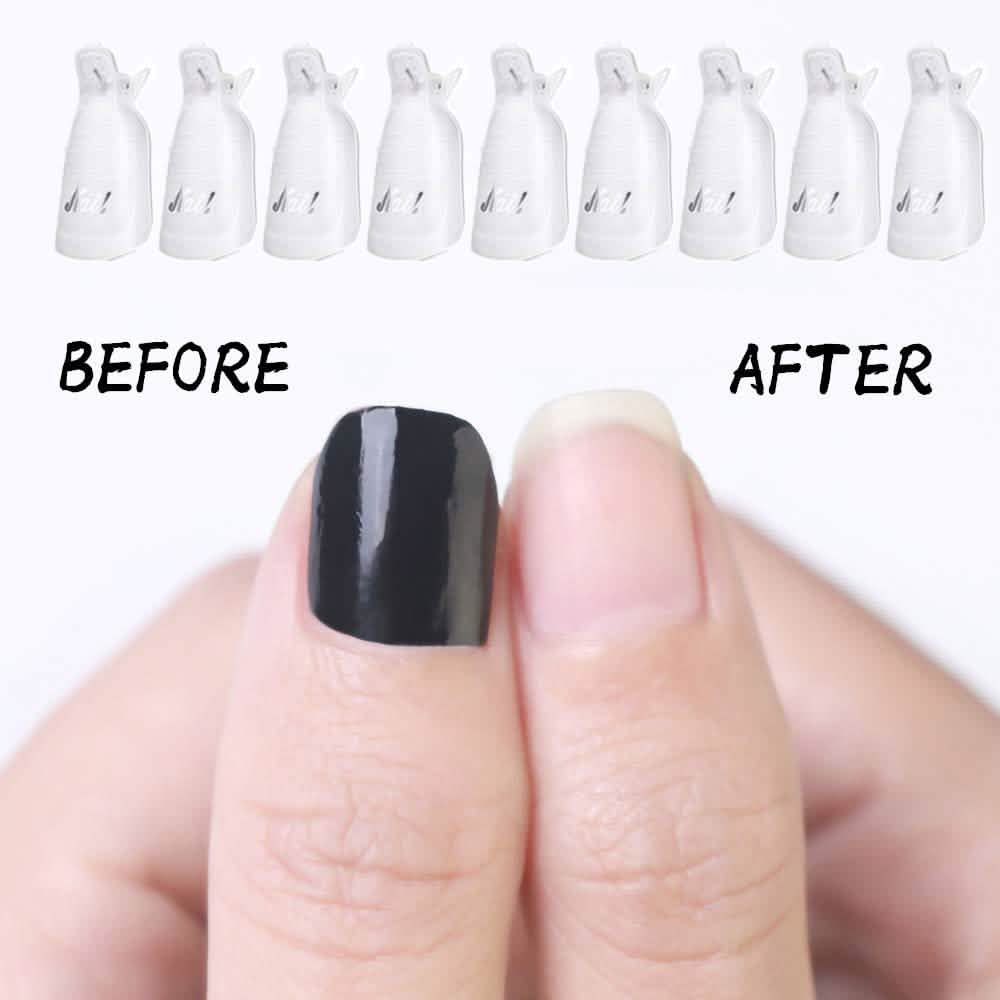 20-Piece Set: Plastic Acrylic Nail Art Soak Off Cap Clip UV Gel Polish Remover Wrap Tool DailySale