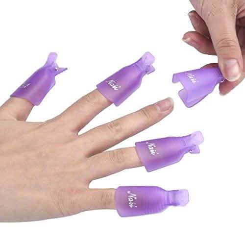 20-Piece Set: Plastic Acrylic Nail Art Soak Off Cap Clip UV Gel Polish Remover Wrap Tool DailySale