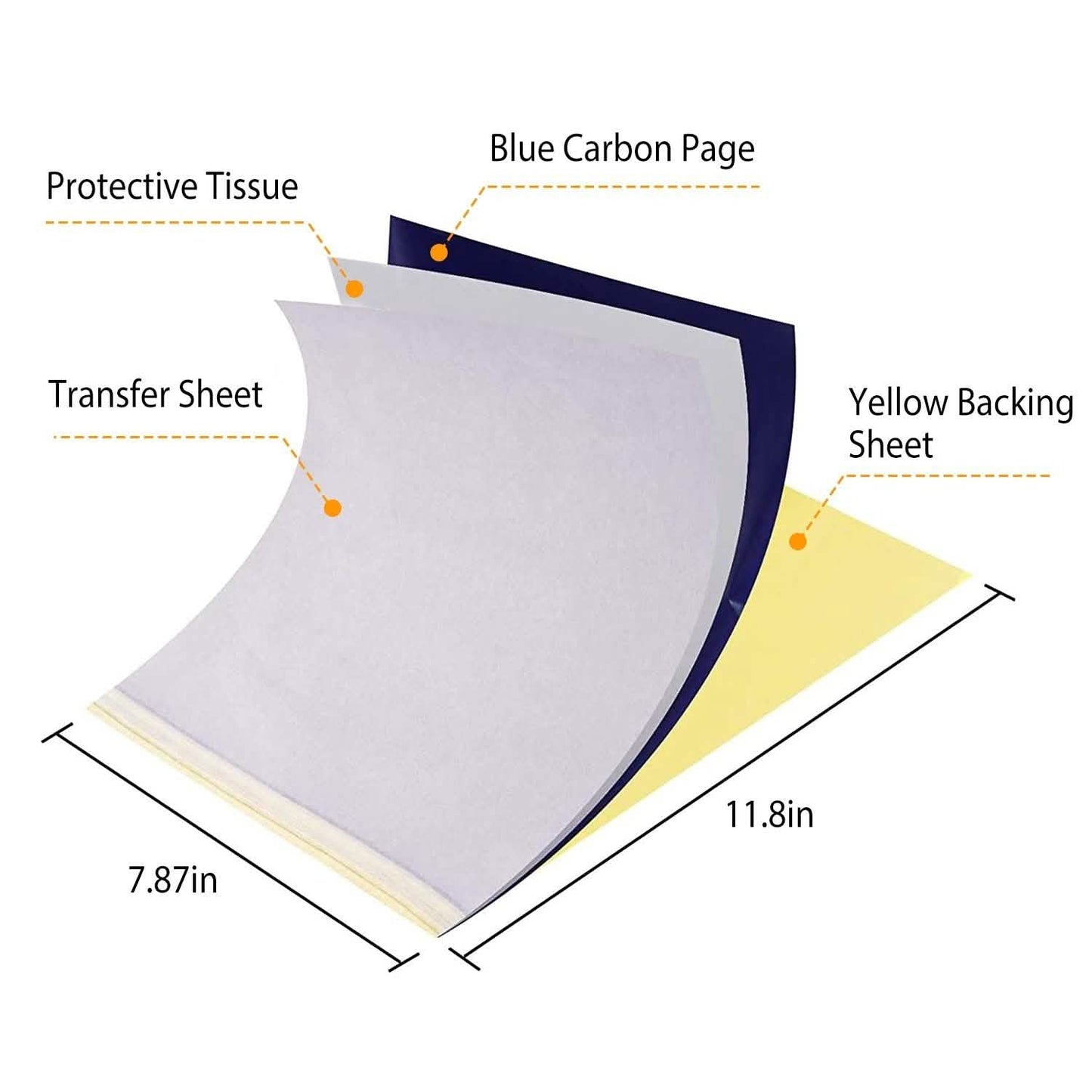 20-Pieces: Tattoo Transfer Paper 4 Layers Tattooing Skin Tattoo Kit A4 DailySale