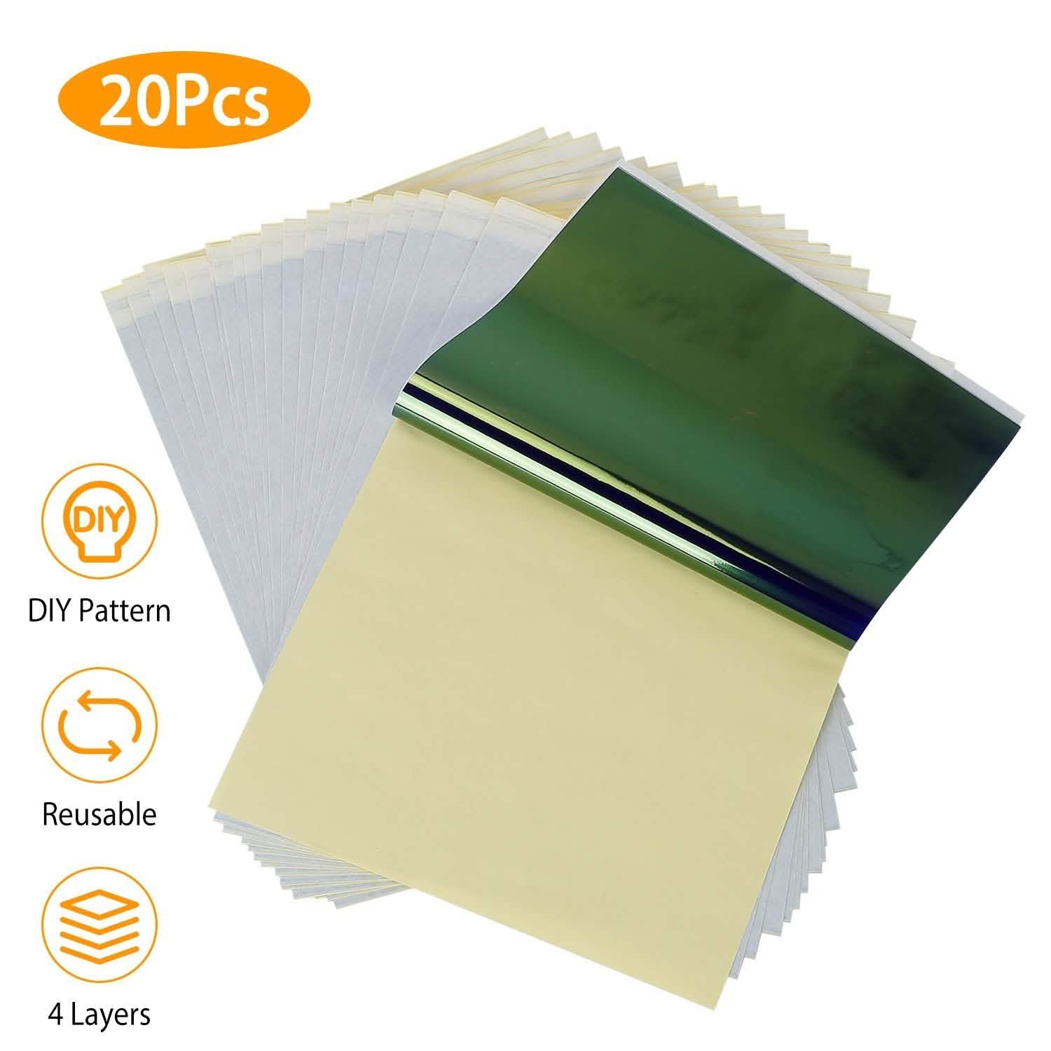 20-Pieces: Tattoo Transfer Paper 4 Layers Tattooing Skin Tattoo Kit A4 DailySale