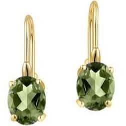 2.00 CTTW Genuine Peridot Leverback Earrings in 18k Yellow gold DailySale