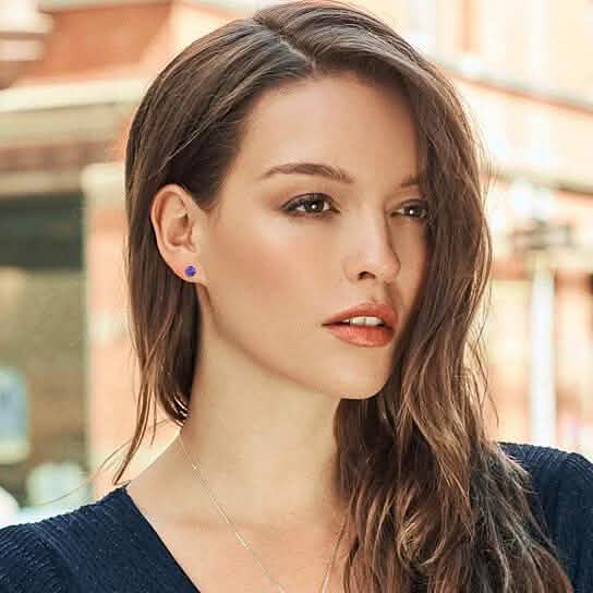 2.00 CTTW Solid Sterling Silver Round Cut Amethyst Studs DailySale