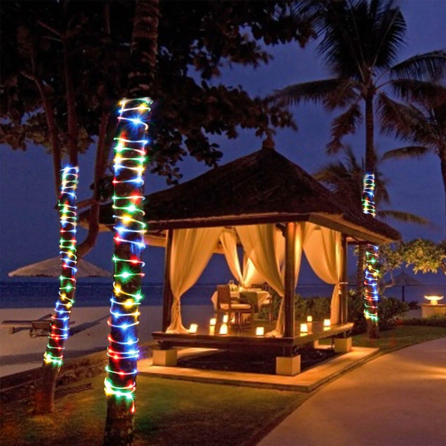 200 Led Multi-Color Waterproof Solar Rope String Fairy Lights DailySale