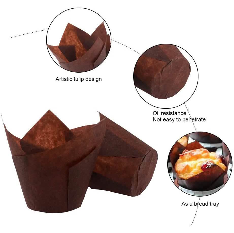 200-Piece:Tulip Cupcake Baking Cups DailySale