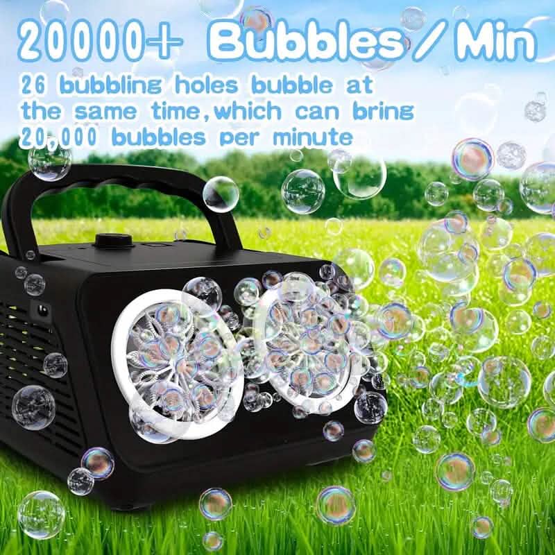 20000+ Bubbles Electric Bubble Machine with 2 Fans DailySale
