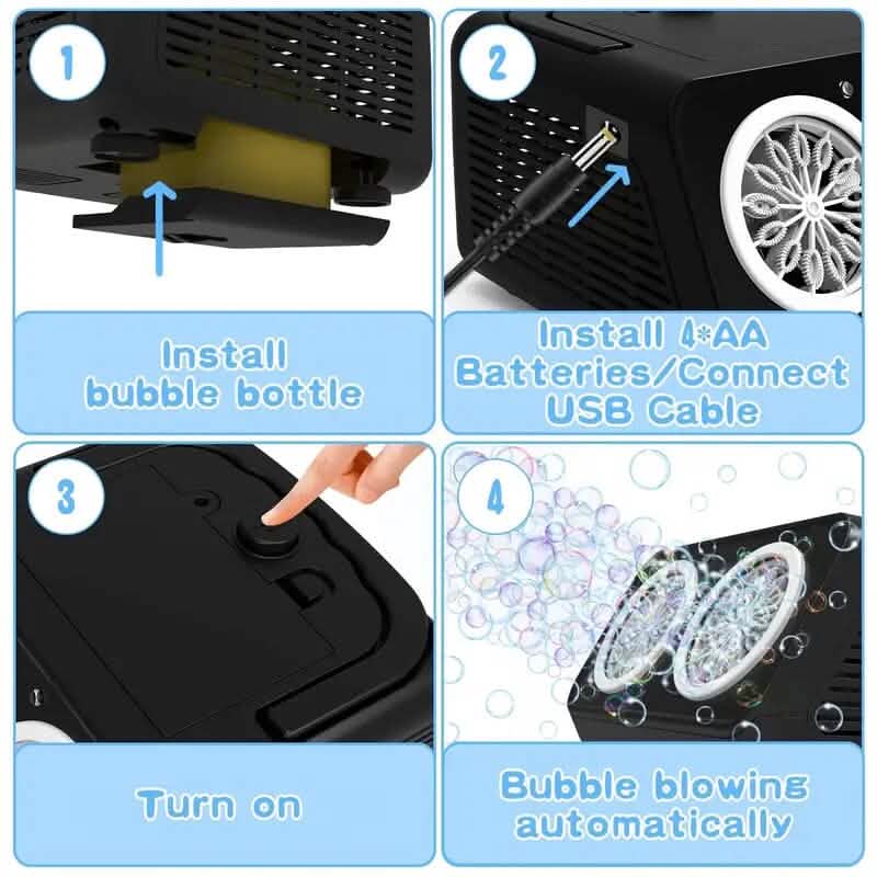 20000+ Bubbles Electric Bubble Machine with 2 Fans DailySale