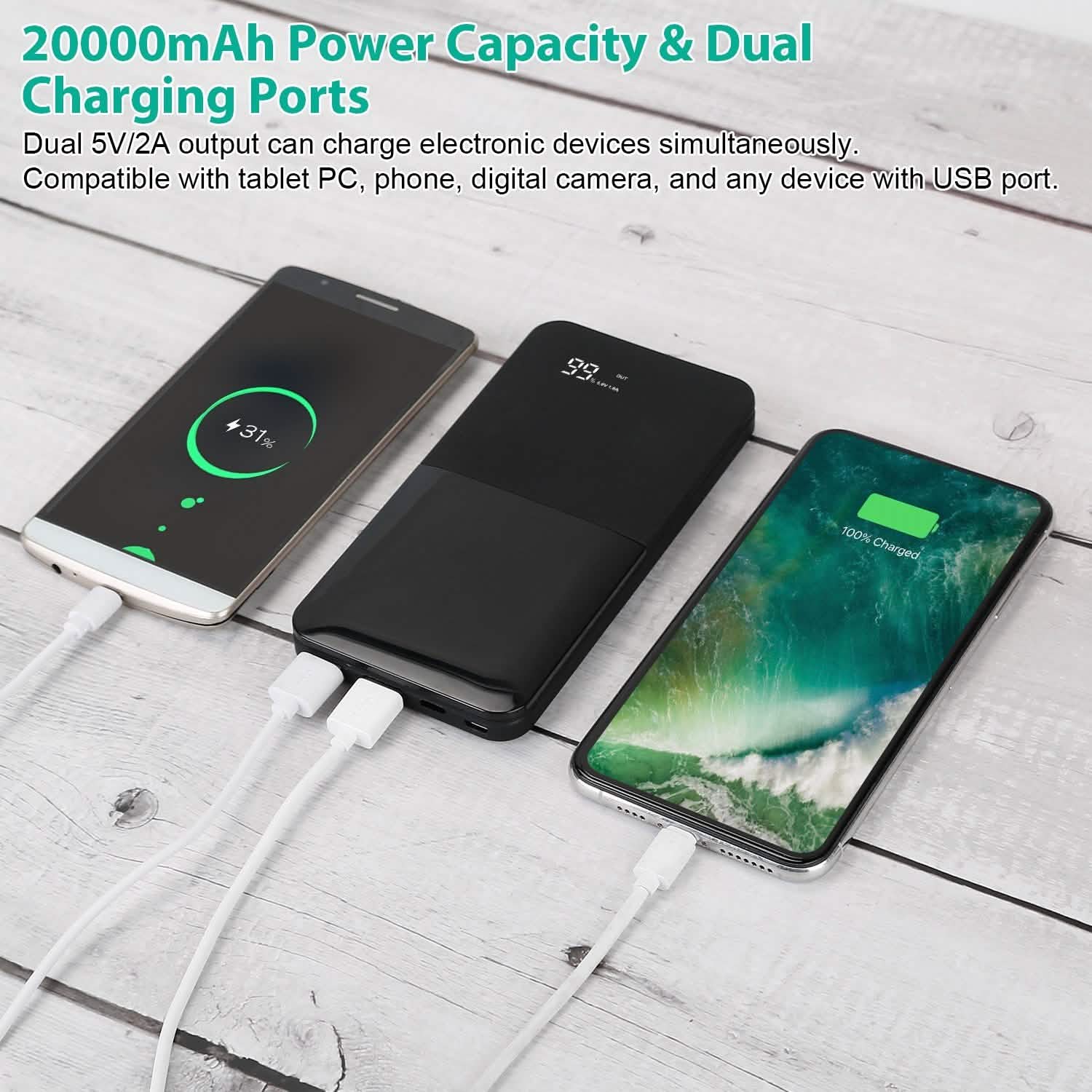 20000mAh Portable Charger Power Bank DailySale