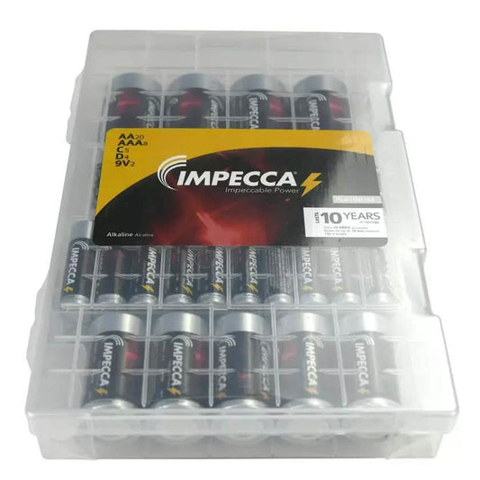 21-Pack: Impecca High Performance Alkaline AA/AAA/C/D/9V Value Pack DailySale